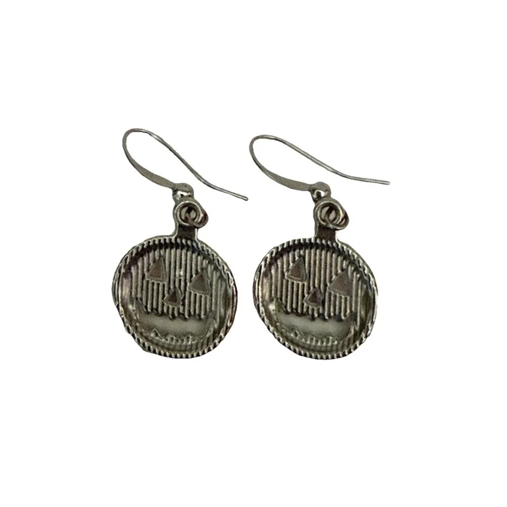 Jack O Lantern Pumpkin‎ Earrings Halloween Dangle